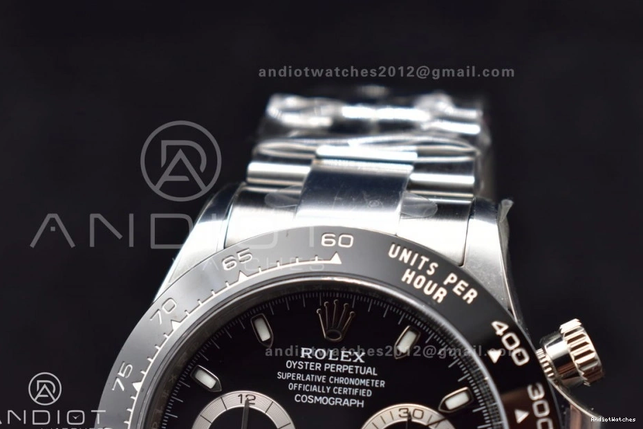 SS Daytona Dial And 728 MoistureWicking 116500 V3 Bracelet Black Case Clean 904L 0125